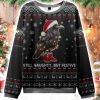 Lights Santa Raven Still Naughty But Festive Ugly Christmas Sweater