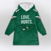 Love Hurts 1 Eagles Football Unisex Blanket Hoodie