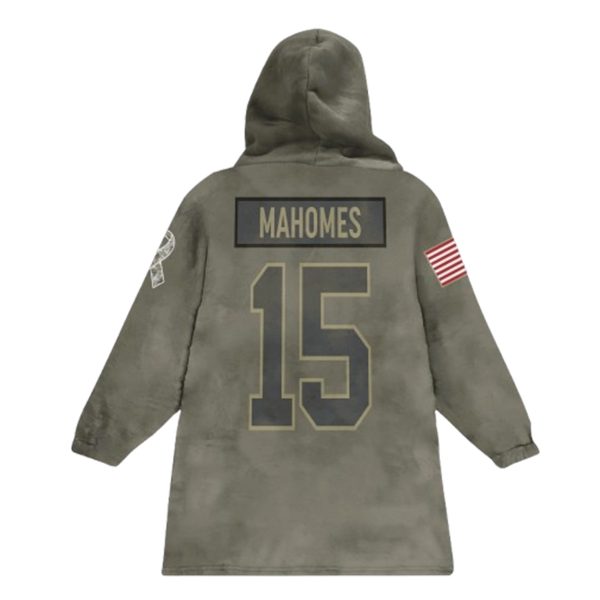 Mahomes 15 Chiefs Football Blanket Hoodie 2
