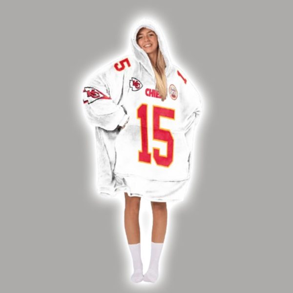 Mahomes 15 Chiefs Football Unisex Blanket Hoodie 1