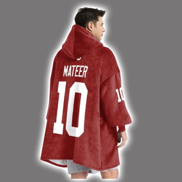 Mateer 10 Oklahoma Football Unisex Blanket Hoodie