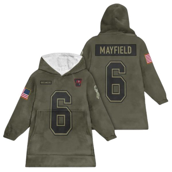 Mayfield 6 Tampa Bay Football Blanket Hoodie 1