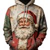 Mens Christmas Print Casual Hoodie