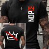 Men's No Kings In America Print Round Neck T Shirt
