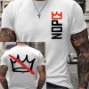 Men's No Kings In America Print Round Neck T Shirt
