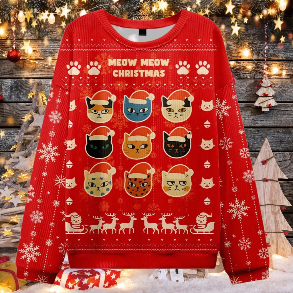 Meow Meow Ugly Christmas Sweater