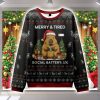 Merry And Tired Social Battery 1 Ugly Christmas Sweater