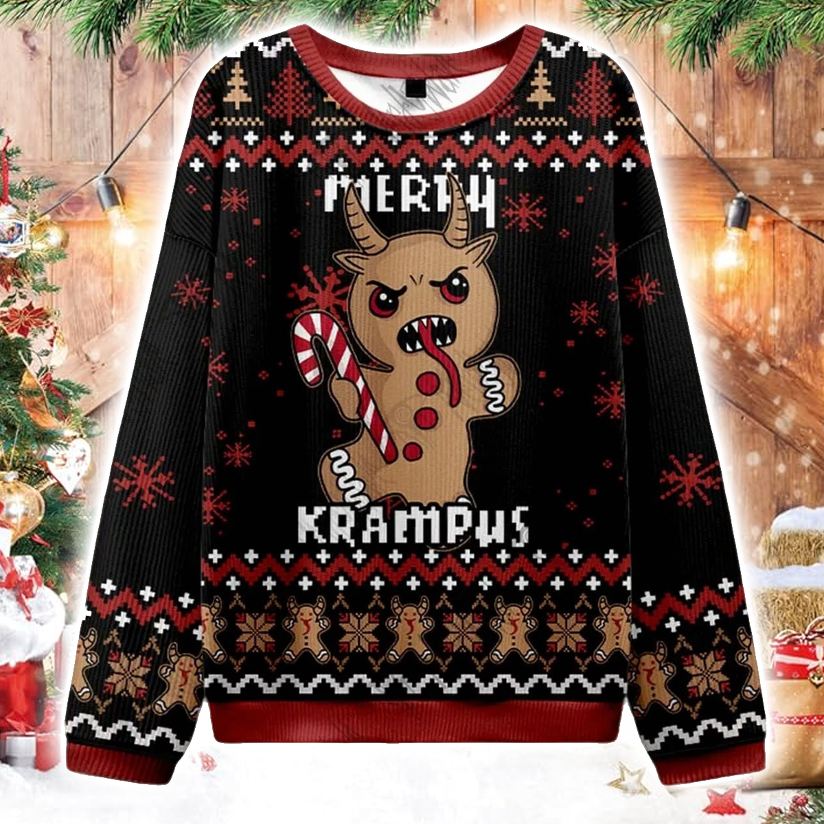 Merry Krampus Ugly Christmas Sweater