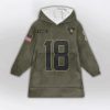 Jefferson 18 Vikings Football Unisex Blanket Hoodie