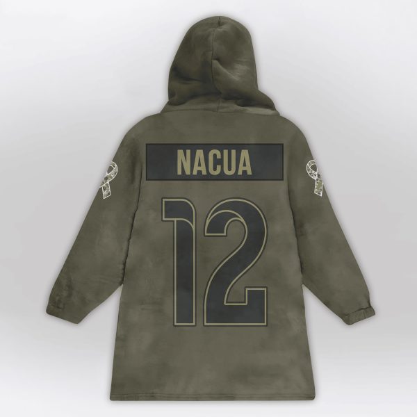 Nacua 12 Rams Football Blanket Hoodie 2