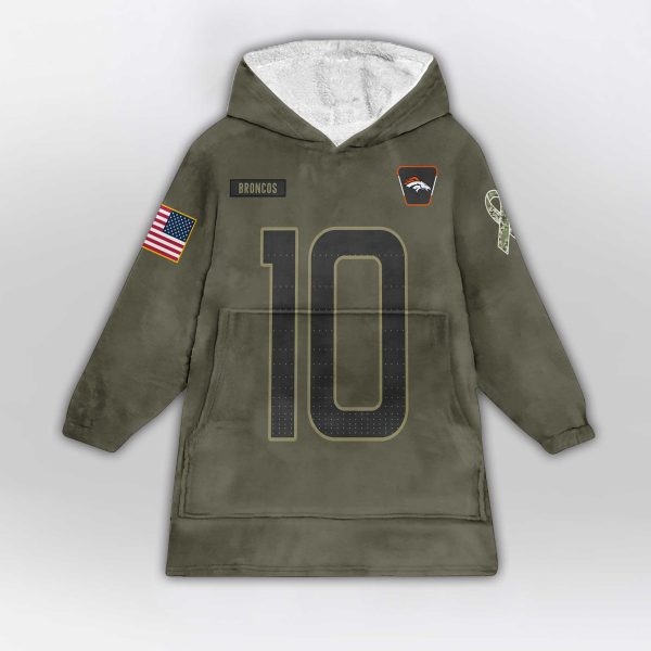 Nix 10 Denver Football Blanket Hoodie 2