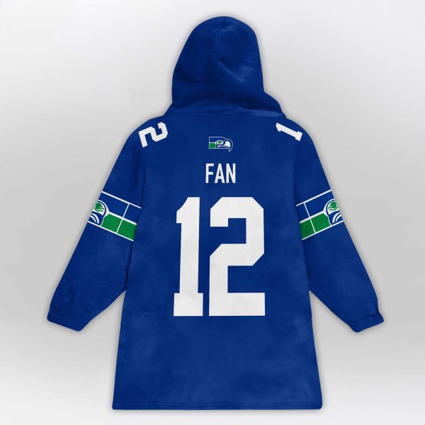 North 12 Seahawks Football Unisex Blanket Hoodie 2
