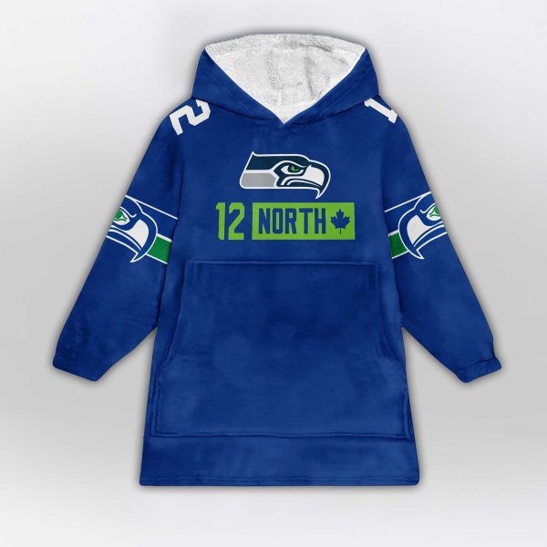 North 12 Seahawks Football Unisex Blanket Hoodie