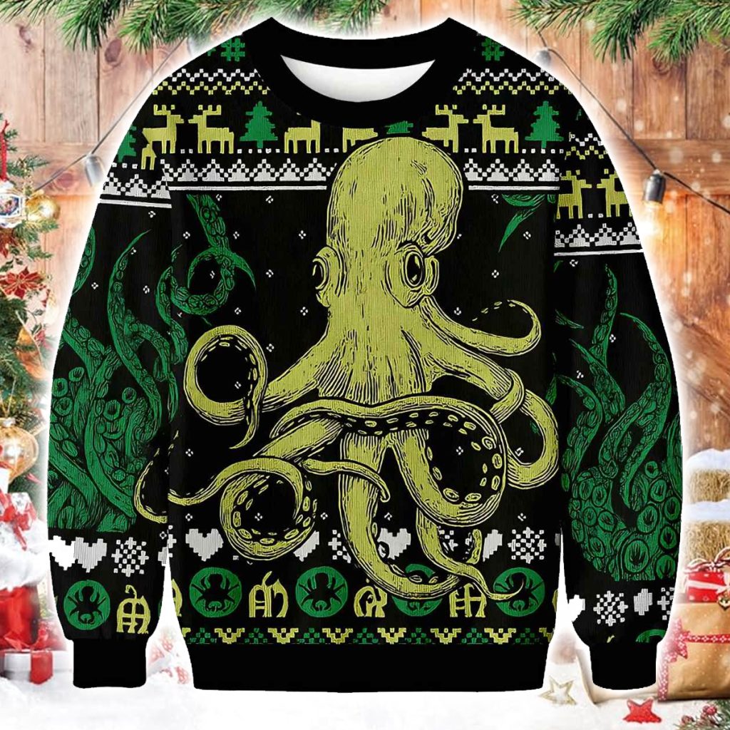 Octopus Kraken Cthulhu Ugly Christmas Sweater