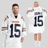 Odunze 15 Chicago Football Unisex Blanket Hoodie 1