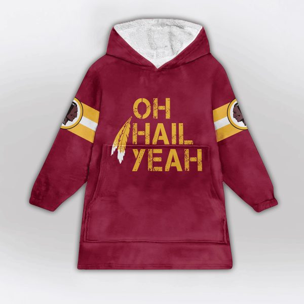 Oh Hail Yeah Daniels 5 Washington Football Unisex Blanket Hoodie