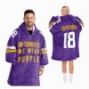 On Sundays We Wear Purple 18 Minnesota Football Unisex Blanket Hoodie 1