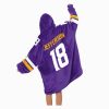 On Sundays We Wear Purple 18 Minnesota Football Unisex Blanket Hoodie 2