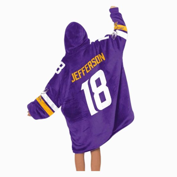 On Sundays We Wear Purple 18 Minnesota Football Unisex Blanket Hoodie 2