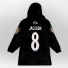 Jackson 8 Ravens Football Unisex Blanket Hoodie 2