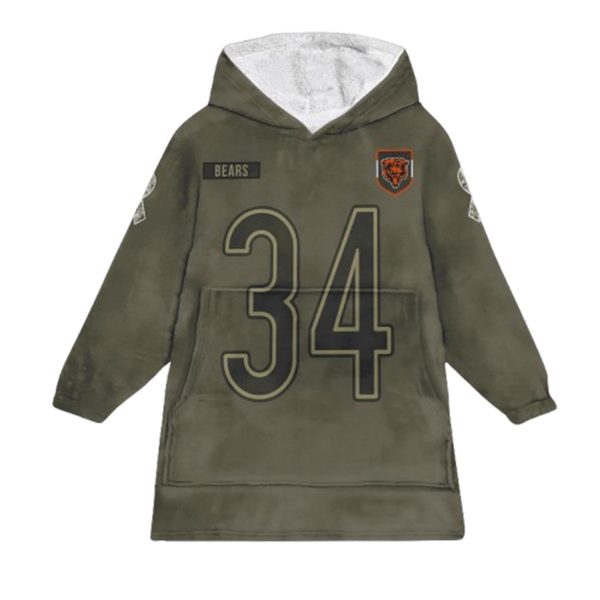 Payton 34 Chicago Football Blanket Hoodie