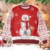 Personalized Baseball Snowman Ugly Sweater