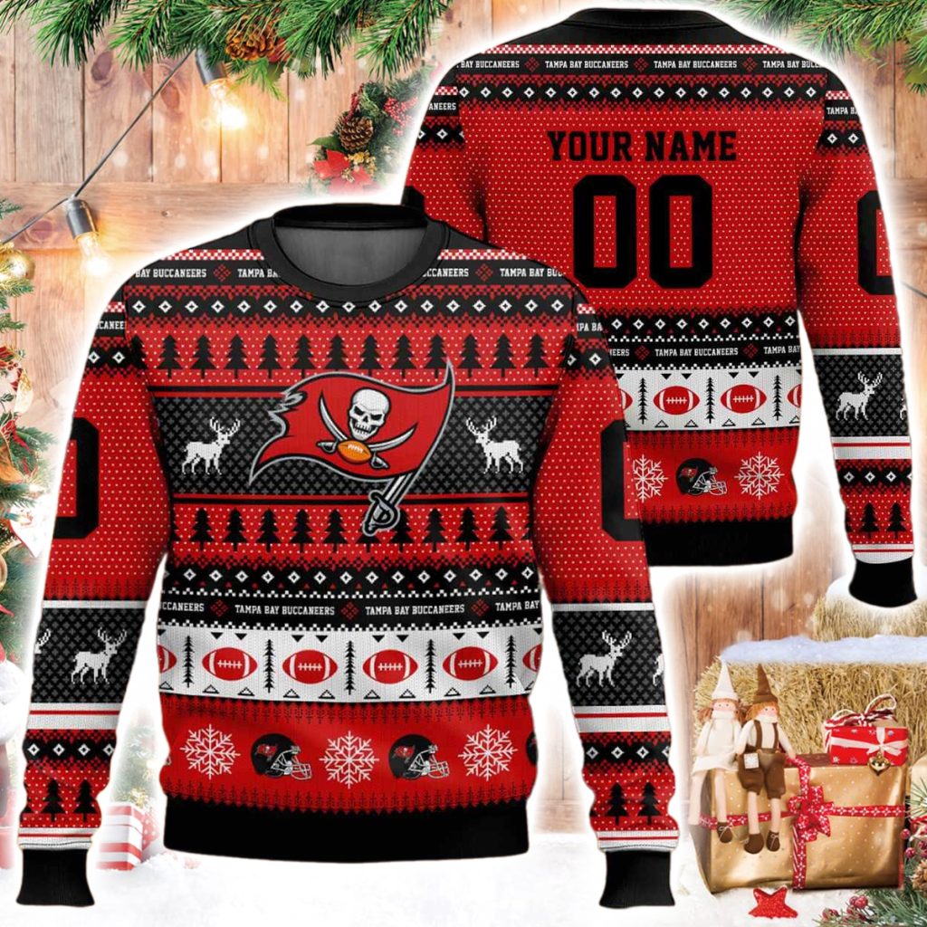 Personalized Buccaneers Football 2025 Ugly Christmas Sweater