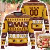 Personalized Commanders Football 2025 Ugly Christmas Sweater