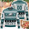 Personalized Eagles Football 2025 Ugly Christmas Sweater