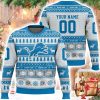 Personalized Lions Football 2025 Ugly Christmas Sweater