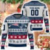 Personalized Patriots Football 2025 Ugly Christmas Sweater
