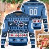 Personalized Titans Football 2025 Ugly Christmas Sweater