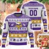 Personalized Vikings Football 2025 Ugly Christmas Sweater