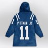 Pittman JR 11 Colts Football Unisex Blanket Hoodie 2