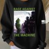 Rage Against The Machine FDT Print Knit Crew Neck Long Sleeve Sweatshirt