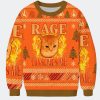 Rage Consumes Me Edgy Funny Cat Meme Ugly Christmas Sweater