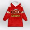 Red Kingdom Mahomes 15 Chiefs Football Unisex Blanket Hoodie