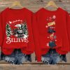 Retro Christmas Believe Print Sweatshirt 1