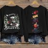 Retro Christmas Believe Print Sweatshirt