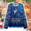 Retro Zen Cat Living the Present Christmas Ugly Sweater