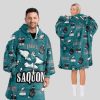 SB 26 Eagles Football Unisex Blanket Hoodie 1