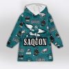SB 26 Eagles Football Unisex Blanket Hoodie