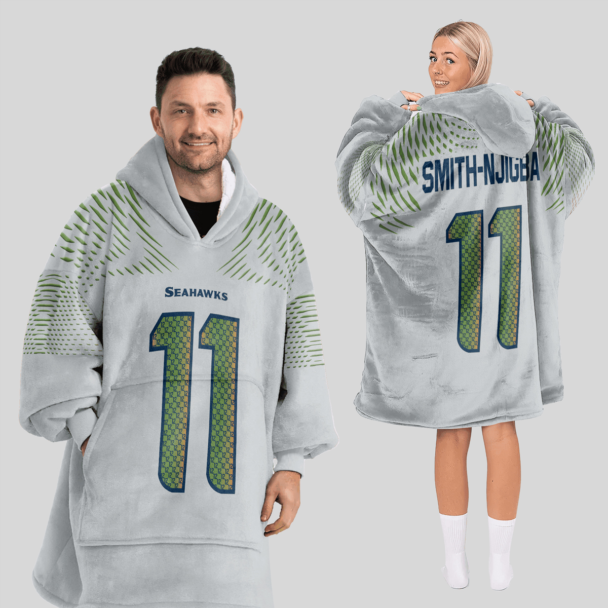 S.N 11 Seahawks Football Unisex Blanket Hoodie