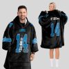 ST Brown SB 14 Lions Football Unisex Blanket Hoodie 1