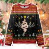 Snake And Moon Phase Ugly Christmas Sweater