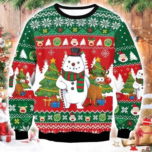 Snowman Christmas Ugly Sweater