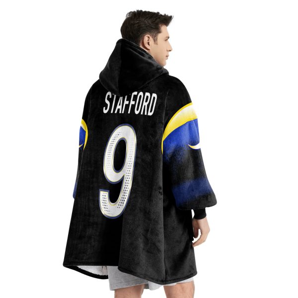 Stafford 9 Los Angeles R Football Unisex Blanket Hoodie 2