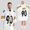Steelers 90 Watt Football Unisex Blanket Hoodie 2