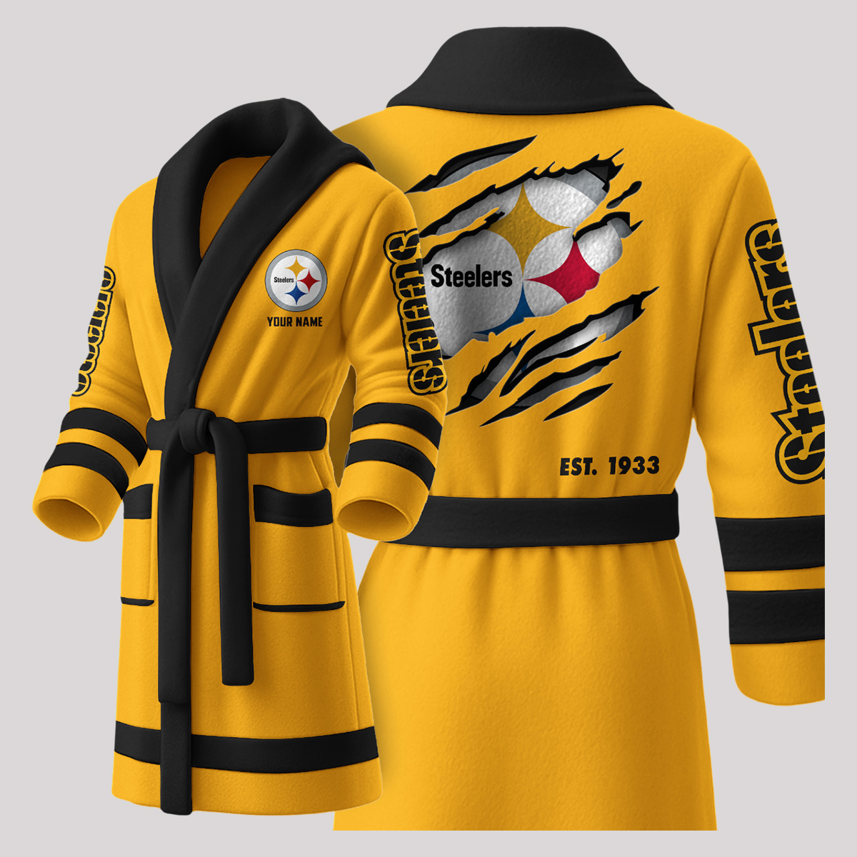 Steelers Est 1933 Fleece Bathrobe