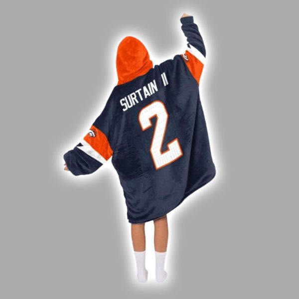 Surtain 2 Denver Football Unisex Blanket Hoodie 1